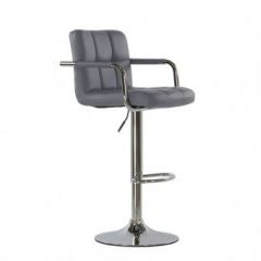 Барный стул Barneo N-69 Kruger Arm Серый в Салехарде - salekhard.mebel24.online | фото