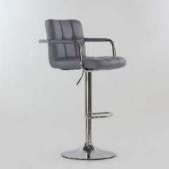 Барный стул Barneo N-69 Kruger Arm Серый в Салехарде - salekhard.mebel24.online | фото 4