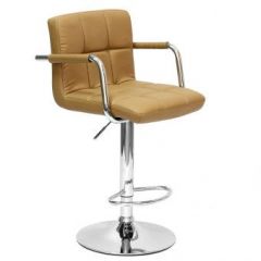 Барный стул Barneo N-69 Kruger Arm Светло-коричневый в Салехарде - salekhard.mebel24.online | фото