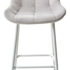 Барный стул ХОФМАН, цвет H-09 Светло-серый, велюр / белый каркас М-City в Салехарде - salekhard.mebel24.online | фото 6