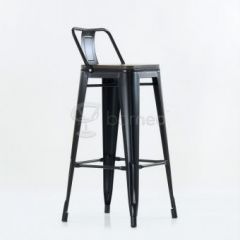 Барный стул N-238 Tolix Wood style Черный в Салехарде - salekhard.mebel24.online | фото 5