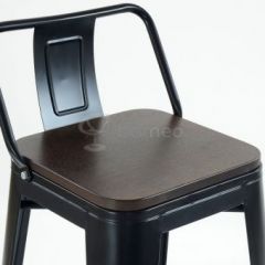 Барный стул N-238 Tolix Wood style Черный в Салехарде - salekhard.mebel24.online | фото 3