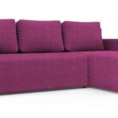 Диван угловой Алиса 3 Shaggy FUCHSIA - TEOS BLACK в Салехарде - salekhard.mebel24.online | фото