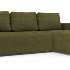 Диван угловой Алиса 3 Shaggy GREEN - TEOS BLACK в Салехарде - salekhard.mebel24.online | фото