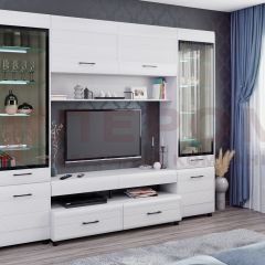 Гостиная Камелия Композиция 11 (Снежный ясень) в Салехарде - salekhard.mebel24.online | фото