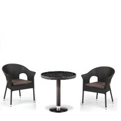 Кофейны комплект плетеной мебели T601/Y79A-W53 Brown (2+1) в Салехарде - salekhard.mebel24.online | фото