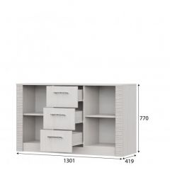 ГАММА 20 Комод 3 ящика 2-х створчатый Серия №4 в Салехарде - salekhard.mebel24.online | фото 2