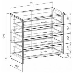 Комод с плитой 22 мм ЛИБЕРТИ в Салехарде - salekhard.mebel24.online | фото 3