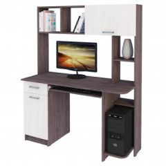 Компьютерный стол №14 (Анкор белый/Анкор темный) в Салехарде - salekhard.mebel24.online | фото 2