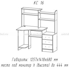 Компьютерный стол №16 (Анкор темныйанкор темный) в Салехарде - salekhard.mebel24.online | фото 1