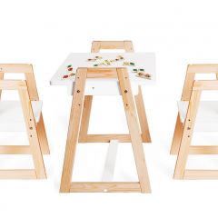 Комплект детской мебели стол и  два стула Я САМ "Лофт-Дуо" (Белый) в Салехарде - salekhard.mebel24.online | фото 1
