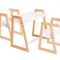 Комплект детской мебели стол и  два стула Я САМ "Лофт-Дуо" (Белый) в Салехарде - salekhard.mebel24.online | фото 2