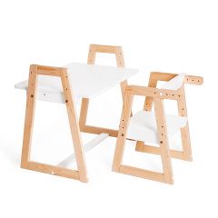Комплект детской мебели стол и  два стула Я САМ "Лофт-Дуо" (Белый) в Салехарде - salekhard.mebel24.online | фото 7