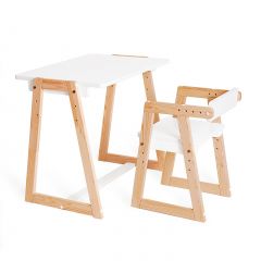 Комплект детской мебели стол и  два стула Я САМ "Лофт-Дуо" (Белый) в Салехарде - salekhard.mebel24.online | фото 8
