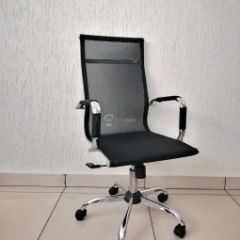 Кресло Barneo K-111H для персонала (черная сетка) в Салехарде - salekhard.mebel24.online | фото