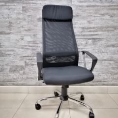 Кресло Barneo K-116 для персонала (черная ткань, черная сетка) в Салехарде - salekhard.mebel24.online | фото