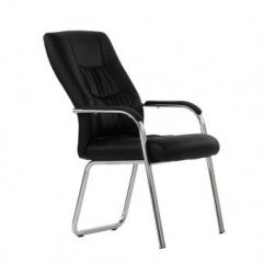 Кресло Barneo K-15 для посетителей и переговорных (черный) в Салехарде - salekhard.mebel24.online | фото