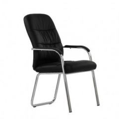 Кресло Barneo K-16 для посетителей и переговорных (черный) в Салехарде - salekhard.mebel24.online | фото