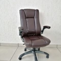 Кресло Barneo K-24 для руководителя (коричневая экокожа) в Салехарде - salekhard.mebel24.online | фото