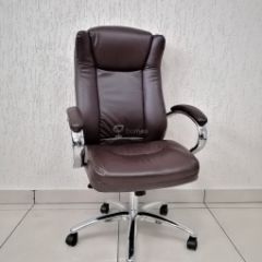 Кресло Barneo K-45 для руководителя (коричневая экокожа) в Салехарде - salekhard.mebel24.online | фото
