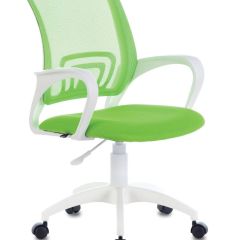 Кресло BRABIX "Fly MG-396W", пластик белый, сетка, салатовое, 532403 в Салехарде - salekhard.mebel24.online | фото