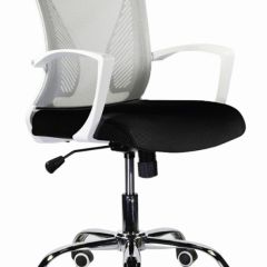 Кресло BRABIX "Wings MG-306" (пластик белый, хром, сетка, серое/черное) 532010 в Салехарде - salekhard.mebel24.online | фото