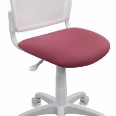 Кресло детское Бюрократ CH-W296NX/26-31 белый TW-15 розовый 26-31 в Салехарде - salekhard.mebel24.online | фото 1