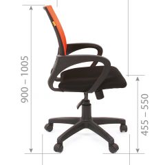 Кресло для оператора CHAIRMAN 696 black (ткань TW-11/сетка TW-01) в Салехарде - salekhard.mebel24.online | фото 5