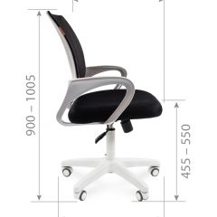 Кресло для оператора CHAIRMAN 696 white (ткань TW-10/сетка TW-05) в Салехарде - salekhard.mebel24.online | фото 7
