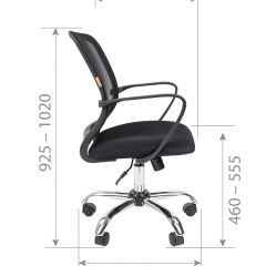 Кресло для оператора CHAIRMAN 698 хром (ткань TW 10/сетка TW 05) в Салехарде - salekhard.mebel24.online | фото 7
