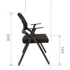 Кресло для посетителей CHAIRMAN NEXX (ткань стандарт черный/сетка DW-61) в Салехарде - salekhard.mebel24.online | фото 7