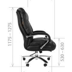 Кресло для руководителя CHAIRMAN 405 (Кожа) Черное в Салехарде - salekhard.mebel24.online | фото 5
