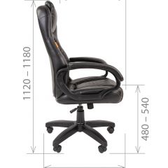Кресло для руководителя  CHAIRMAN 432 (Экокожа черная) в Салехарде - salekhard.mebel24.online | фото 5