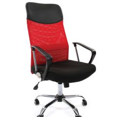 Кресло для руководителя CHAIRMAN 610 N (15-21 черный/сетка красный) в Салехарде - salekhard.mebel24.online | фото