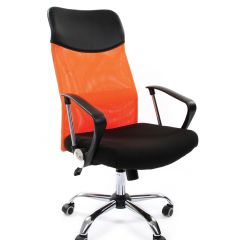 Кресло для руководителя CHAIRMAN 610 N (15-21 черный/сетка оранжевый) в Салехарде - salekhard.mebel24.online | фото