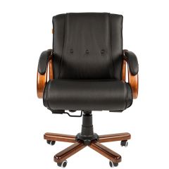 Кресло для руководителя CHAIRMAN  653 М (Кожа) Черное в Салехарде - salekhard.mebel24.online | фото 2