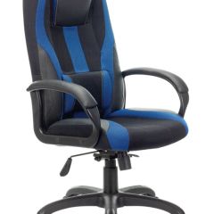 Кресло компьютерное BRABIX PREMIUM "Rapid GM-102" (экокожа/ткань, черное/синее) 532106 в Салехарде - salekhard.mebel24.online | фото 1
