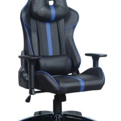 Кресло компьютерное BRABIX "GT Carbon GM-120" (черное/синее) 531930 в Салехарде - salekhard.mebel24.online | фото