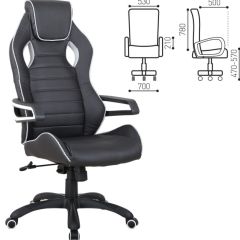 Кресло компьютерное BRABIX "Techno Pro GM-003" (черное/серое, вставки серые) 531814 в Салехарде - salekhard.mebel24.online | фото 2