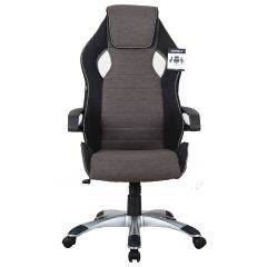 Кресло компьютерное BRABIX Techno GM-002 (ткань) черное/серое, вставки белые (531815) в Салехарде - salekhard.mebel24.online | фото 3