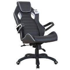 Кресло компьютерное BRABIX Techno Pro GM-003 (экокожа черное/серое, вставки серые) 531814 в Салехарде - salekhard.mebel24.online | фото 4