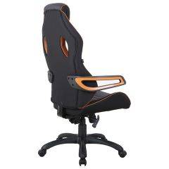 Кресло компьютерное BRABIX Techno Pro GM-003 (ткань черное/серое, вставки оранжевые) 531813 в Салехарде - salekhard.mebel24.online | фото 6