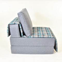 Кресло-кровать бескаркасное Харви (серый-квадро азур) в Салехарде - salekhard.mebel24.online | фото 3