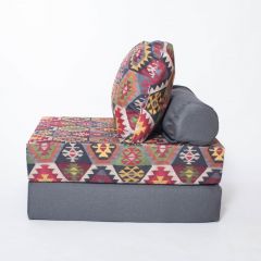 Кресло-кровать-пуф бескаркасное Прайм (мехико серый-графит) в Салехарде - salekhard.mebel24.online | фото