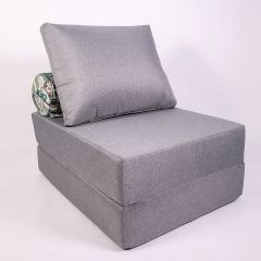 Кресло-кровать-пуф бескаркасное Прайм (Серый) в Салехарде - salekhard.mebel24.online | фото