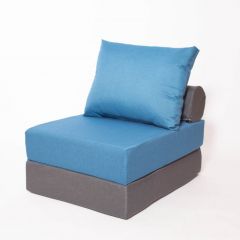Кресло-кровать-пуф бескаркасное Прайм (синий-графит (Ф)) в Салехарде - salekhard.mebel24.online | фото