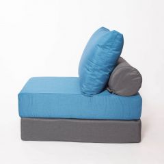 Кресло-кровать-пуф бескаркасное Прайм (синий-графит (Ф)) в Салехарде - salekhard.mebel24.online | фото 2