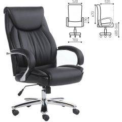 Кресло офисное BRABIX "Advance EX-575" (хром/экокожа/черное) 531825 в Салехарде - salekhard.mebel24.online | фото