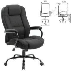 Кресло офисное BRABIX "Heavy Duty HD-002" (ткань/черное) 531830 в Салехарде - salekhard.mebel24.online | фото 3
