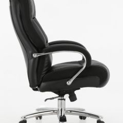 Кресло офисное BRABIX PREMIUM "Bomer HD-007" (рециклированная кожа, хром, черное) 531939 в Салехарде - salekhard.mebel24.online | фото 3